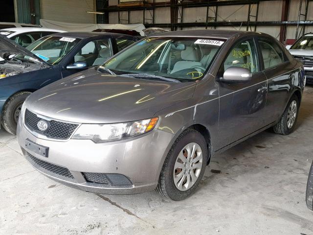 KNAFU4A22A5865253 - 2010 KIA FORTE EX GRAY photo 2