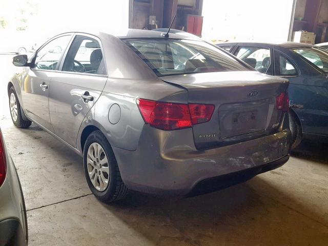 KNAFU4A22A5865253 - 2010 KIA FORTE EX GRAY photo 3