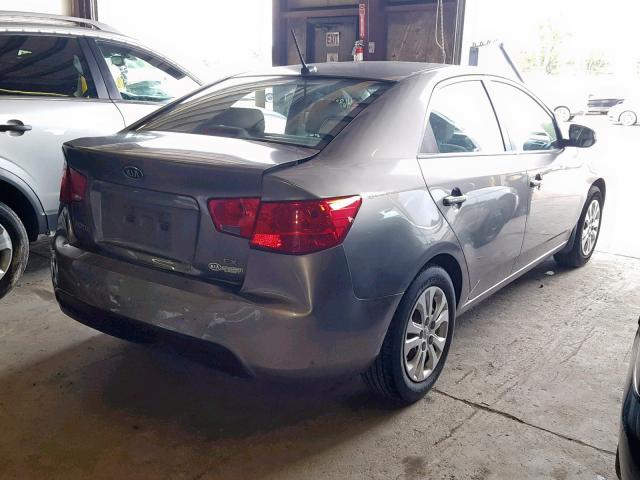 KNAFU4A22A5865253 - 2010 KIA FORTE EX GRAY photo 4