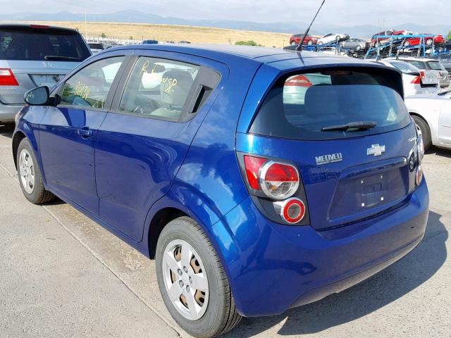 1G1JB6SHXD4179384 - 2013 CHEVROLET SONIC LS 蓝色 照片 3