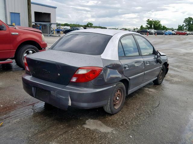 KNADC123716073772 - 2001 KIA RIO TWO TONE photo 4