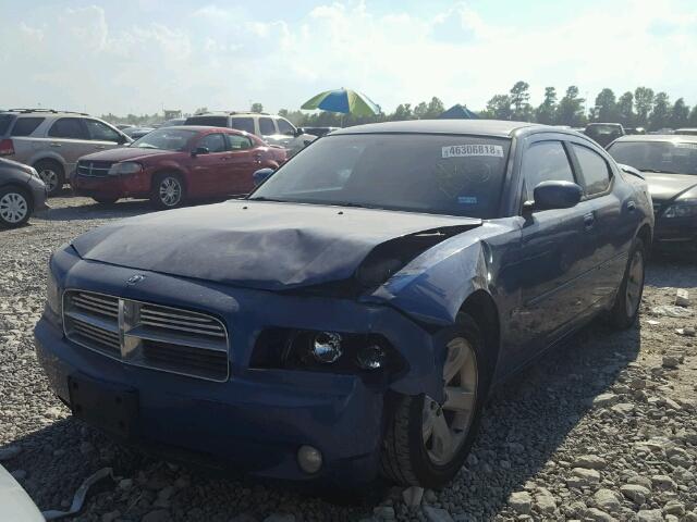 2B3CA3CV8AH108951 - 2010 DODGE CHARGER SX BLUE photo 2