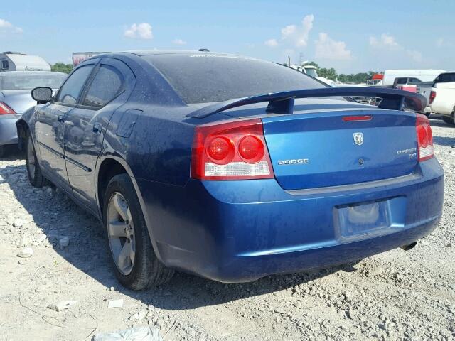 2B3CA3CV8AH108951 - 2010 DODGE CHARGER SX BLUE photo 3