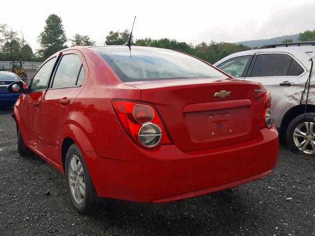 1G1JA5SH5C4217292 - 2012 CHEVROLET SONIC LS RED photo 3