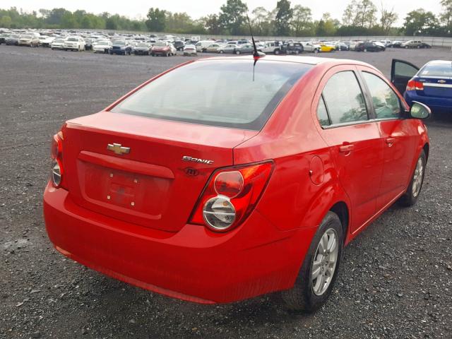 1G1JA5SH5C4217292 - 2012 CHEVROLET SONIC LS RED photo 4