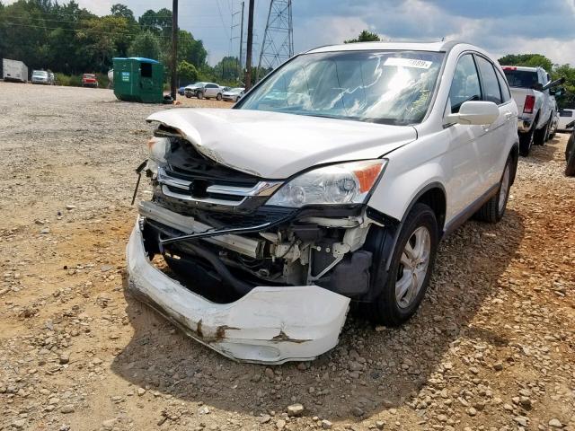 5J6RE4H76BL053167 - 2011 HONDA CR-V EXL WHITE photo 2