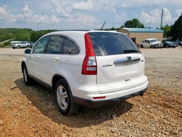 5J6RE4H76BL053167 - 2011 HONDA CR-V EXL WHITE photo 3