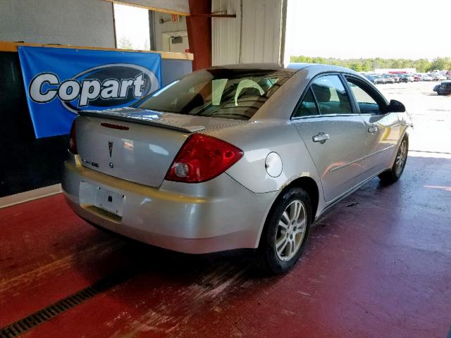 1G2ZF55B364225550 - 2006 PONTIAC G6 SE SILVER photo 4