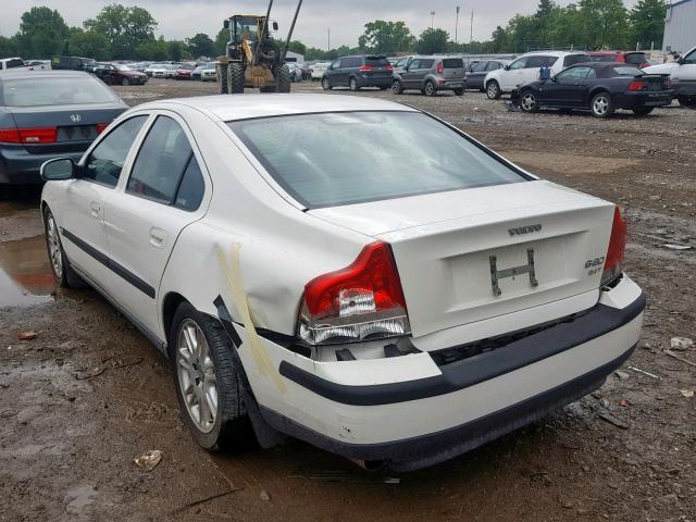 YV1RS58D122192911 - 2002 VOLVO S60 2.4T WHITE photo 3