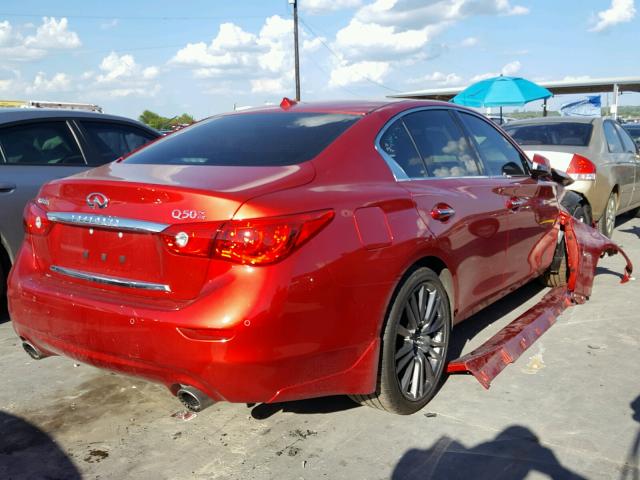 JN1FV7AP7HM851249 - 2017 INFINITI Q50 RED SP RED photo 4