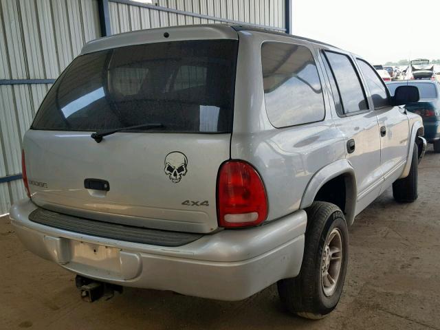 1B4HS28Z11F631847 - 2001 DODGE DURANGO GRAY photo 4