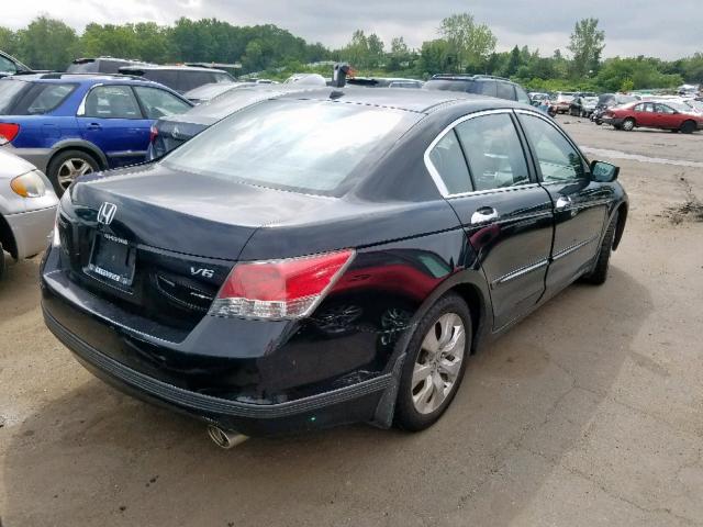 1HGCP36888A036100 - 2008 HONDA ACCORD EXL BLACK photo 4