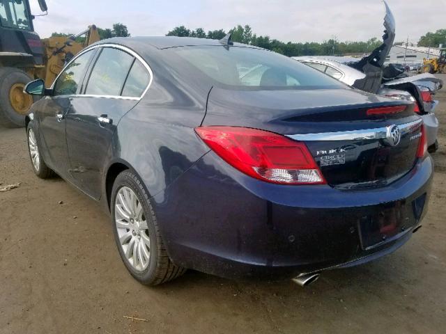 2G4GS5EV8D9228023 - 2013 BUICK REGAL PREM BLUE photo 3