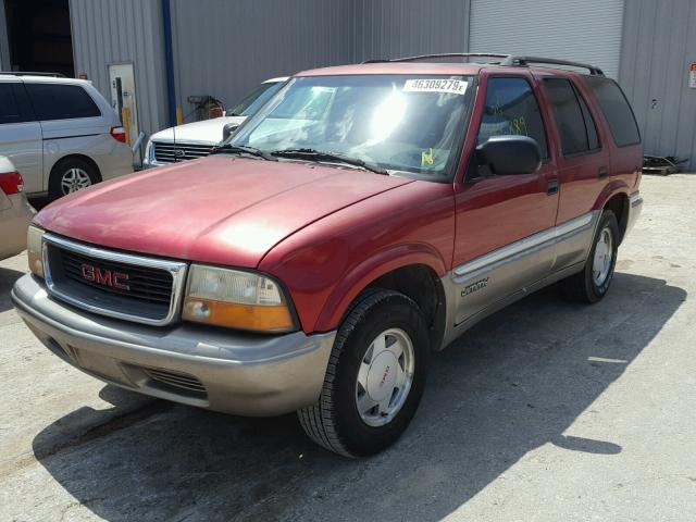 1GKCS13W4Y2353018 - 2000 GMC JIMMY RED photo 2