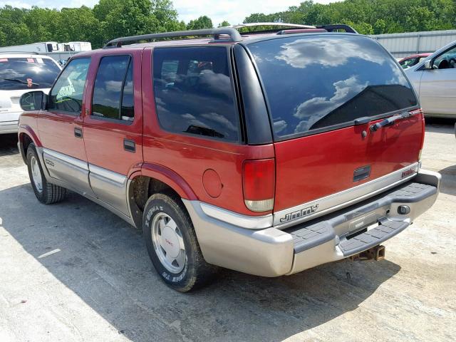 1GKCS13W4Y2353018 - 2000 GMC JIMMY RED photo 3