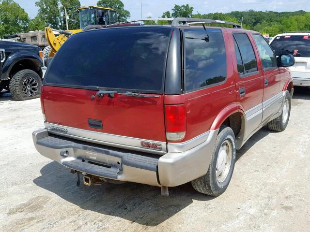 1GKCS13W4Y2353018 - 2000 GMC JIMMY RED photo 4