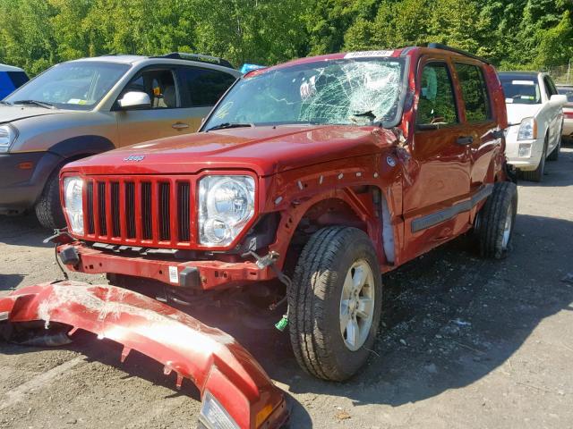 1J8GN28K79W554091 - 2009 JEEP LIBERTY SP RED photo 2