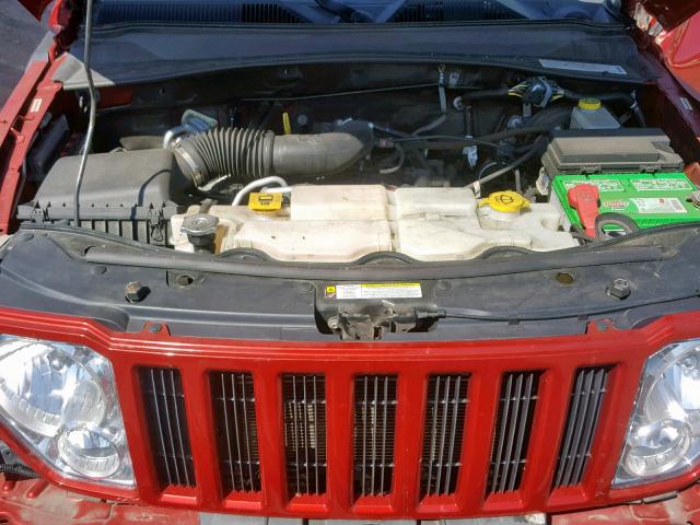 1J8GN28K79W554091 - 2009 JEEP LIBERTY SP RED photo 7