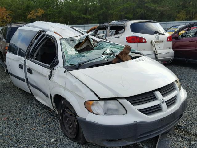 1D4GP25B75B135118 - 2005 DODGE CARAVAN SE WHITE photo 1