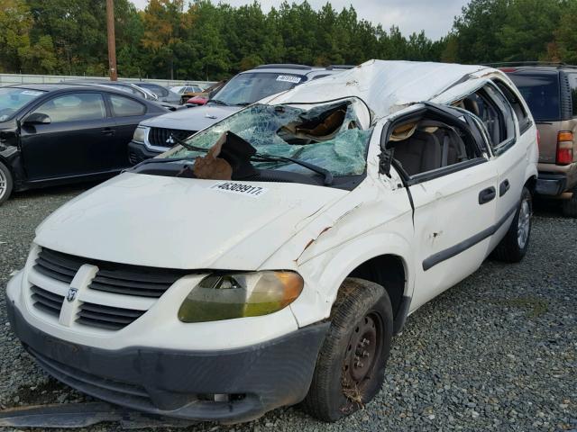 1D4GP25B75B135118 - 2005 DODGE CARAVAN SE WHITE photo 2