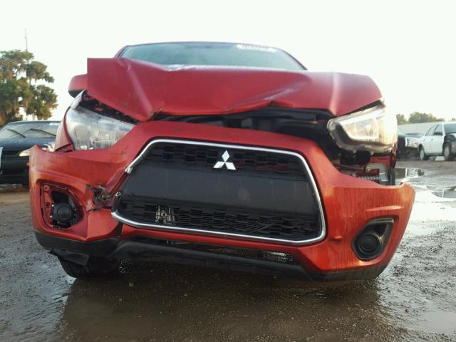 4A4AP3AW1FE046820 - 2015 MITSUBISHI OUTLANDER RED photo 9