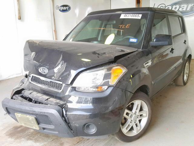 KNDJT2A20B7272646 - 2011 KIA SOUL BLACK photo 2