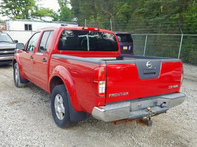 1N6AD07W18C451867 - 2008 NISSAN FRONTIER C RED photo 3