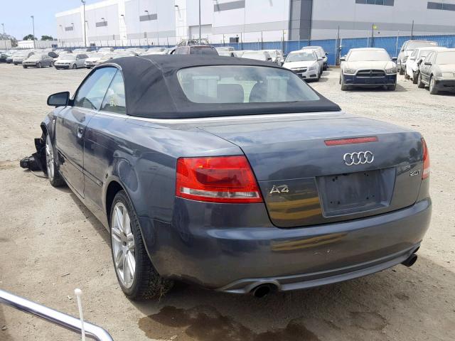 WAUAF48HX9K008481 - 2009 AUDI A4 2.0T CA GRAY photo 3