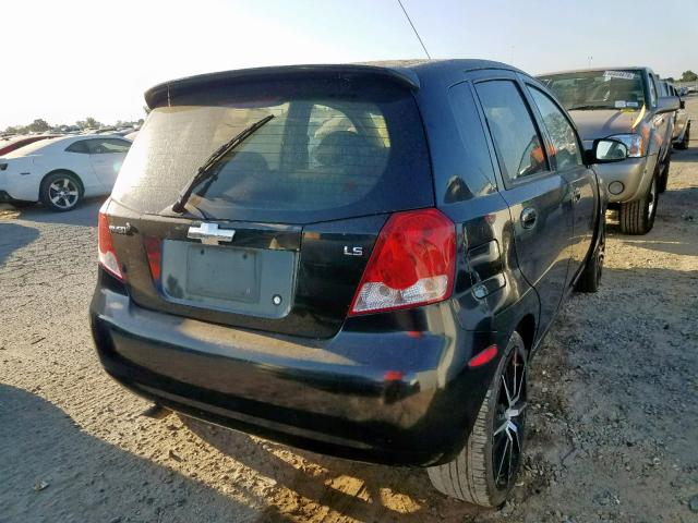 KL1TD66688B078517 - 2008 CHEVROLET AVEO BASE Қара фото 4