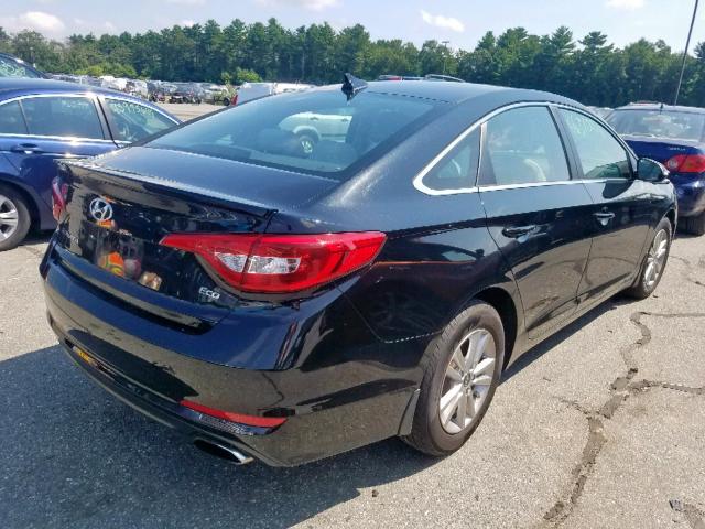 5NPE24AA1FH115393 - 2015 HYUNDAI SONATA ECO BLACK photo 4