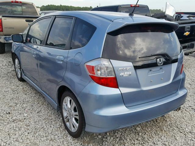 JHMGE8H51BC021261 - 2011 HONDA FIT SPORT BLUE photo 3