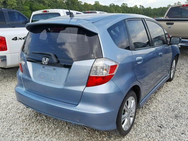 JHMGE8H51BC021261 - 2011 HONDA FIT SPORT BLUE photo 4