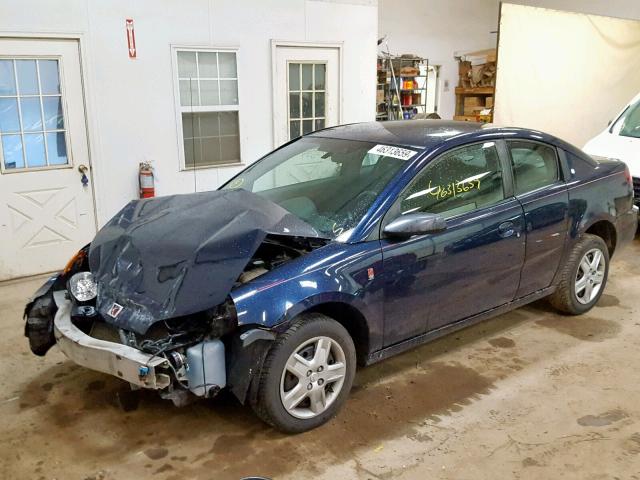1G8AM15F57Z180085 - 2007 SATURN ION LEVEL BLUE photo 2