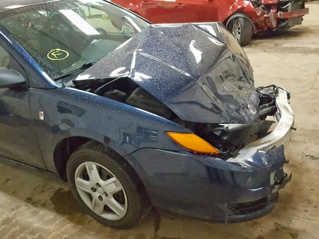 1G8AM15F57Z180085 - 2007 SATURN ION LEVEL BLUE photo 9