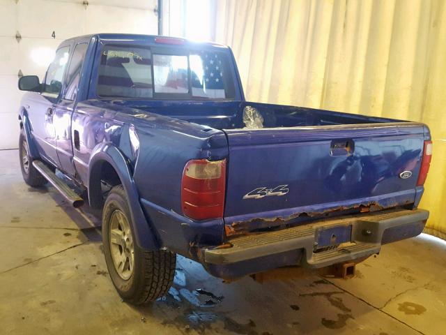 1FTZR45E03PA39367 - 2003 FORD RANGER SUP BLUE photo 3