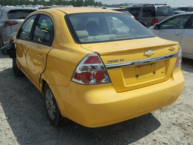 KL1TD5DE2BB126671 - 2011 CHEVROLET AVEO LS YELLOW photo 3