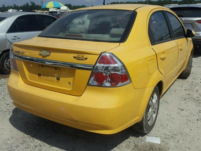 KL1TD5DE2BB126671 - 2011 CHEVROLET AVEO LS YELLOW photo 4