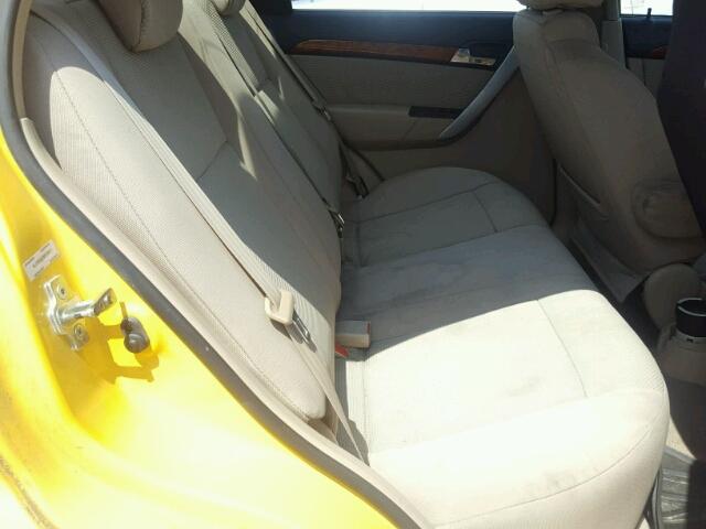 KL1TD5DE2BB126671 - 2011 CHEVROLET AVEO LS YELLOW photo 6
