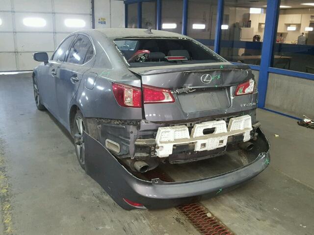 JTHBF5C22C5179911 - 2012 LEXUS IS 250 GRAY photo 3