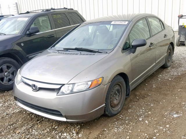 2HGFA16317H001647 - 2007 HONDA CIVIC DX GRAY photo 2