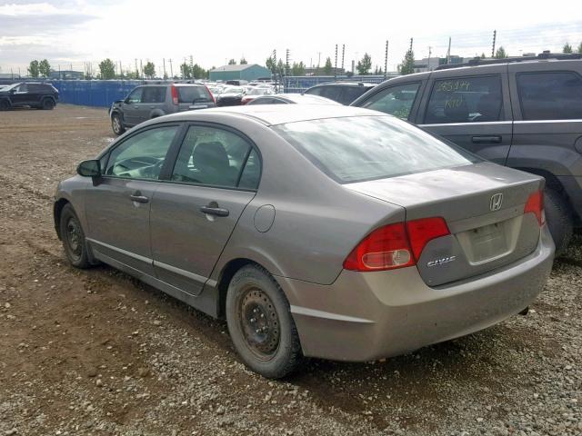 2HGFA16317H001647 - 2007 HONDA CIVIC DX GRAY photo 3