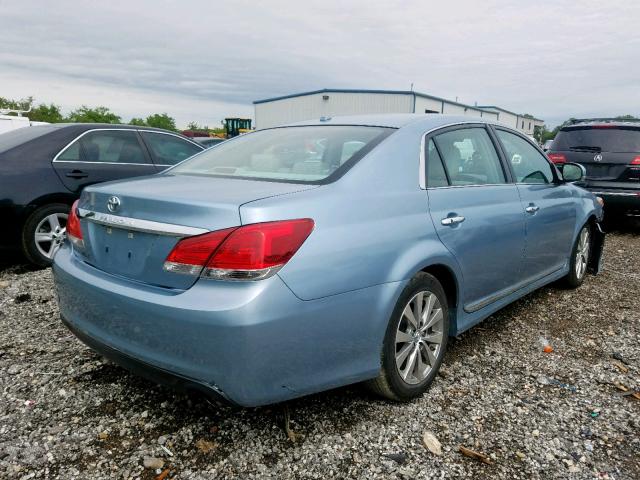 4T1BK3DB9BU387042 - 2011 TOYOTA AVALON BAS BLUE photo 4