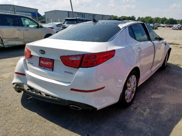 5XXGN4A7XFG379759 - 2015 KIA OPTIMA EX WHITE photo 4