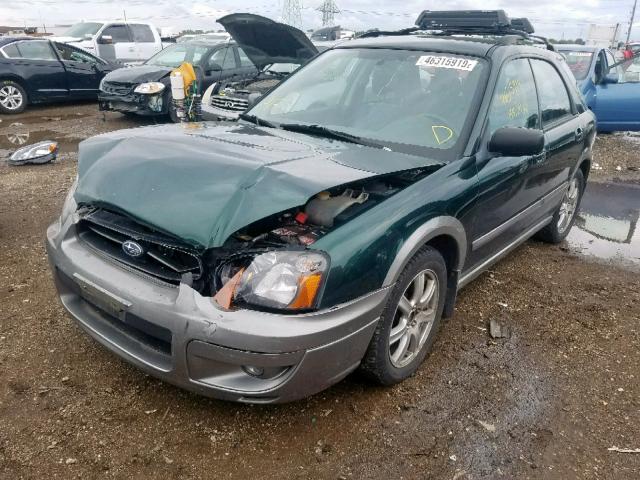 JF1GG68575H805716 - 2005 SUBARU IMPREZA OU GREEN photo 2