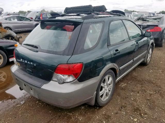 JF1GG68575H805716 - 2005 SUBARU IMPREZA OU GREEN photo 4