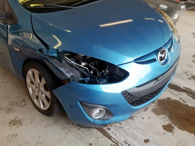 JM1DE1HZ1B0110490 - 2011 MAZDA MAZDA2 BLUE photo 9