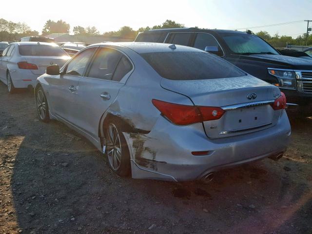 JN1BV7AR2EM693883 - 2014 INFINITI Q50 BASE SILVER photo 3