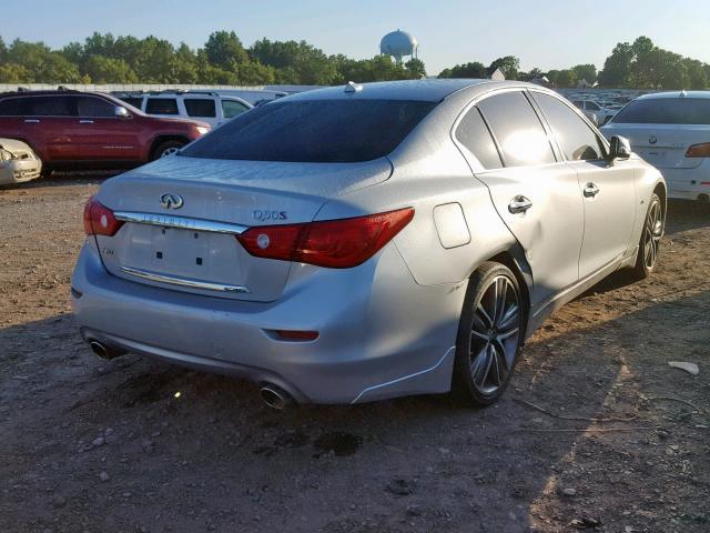 JN1BV7AR2EM693883 - 2014 INFINITI Q50 BASE SILVER photo 4