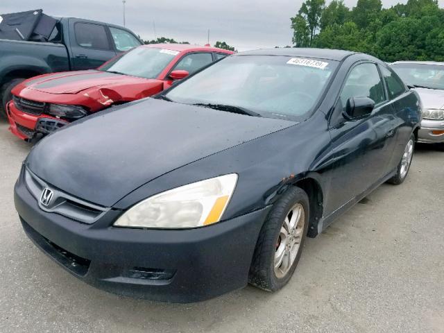 1HGCM72377A016381 - 2007 HONDA ACCORD LX BLACK photo 2