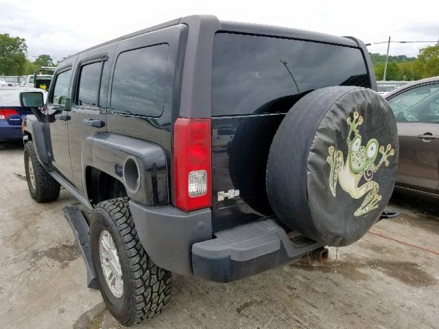 5GTDN136268314230 - 2006 HUMMER H3 BLACK photo 3